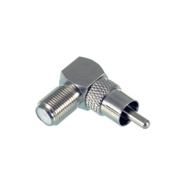 RCA Male to F Type Female Right Angle Adapter - 10 Pack