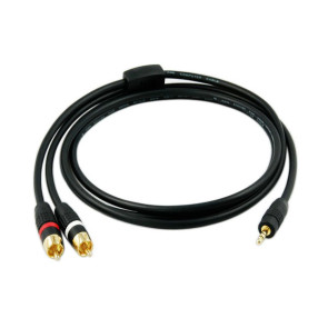 1m High Quality 3.5mm Plug Male to 2 RCA Stereo Audio Cable 
