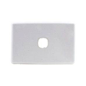 Amdex Custom 1 Gang Wall Plate with Full Cover White WPC-1