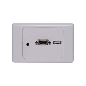 Dynalink VGA / USB / 3.5mm Clipsal 2000 Style Wallplate P6849A