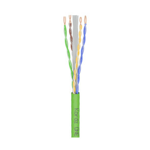 Kordz One Solid CAT6 U/UTP 24awg Cable Green 305m