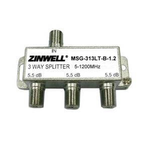 Zinwell 3 Way 1200Mhz Splitter for NBN HFC MSG-313LT-B-1.2